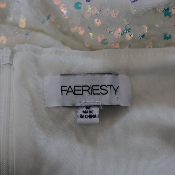 Faeriesty Snow White sequin open shoulder Evening gown size M - Picture 3 of 8